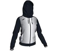 Joma Veste à Capuche pour Fille, Taille XS, Noir/Blanc