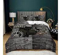 JOMAKE Housse de Couette 140x200 3D Équipement, Parure de Lit Machinerie Industrielle 1 Personne 3D Imprimée Microfibre Literie avec 2 Taies d'oreiller 65X65 Cm
