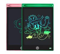 Jomdjmskes 2 Pièces Tablette Dessin Enfant, 10 Pouces Tablette d'Écriture Colorée, Tablettes Graphiques avec Fonction de Verrouillage & D'Effacement, Jouet Educatif de Filles et Garçons