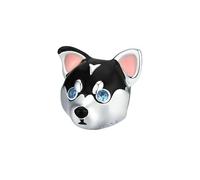 JOME Charm Husky en Argent 925 - Compatible Bracelets Européens - Détails en Émail et Zircon Bleu - Cadeau Original pour Amoureux des Chiens