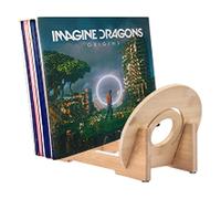 Jomewory Support De Disque Vinyle, Rangement Disques Vinyles, Présentoir pour Disques Vinyles en Bambou, Range Vinyle Moderne Et Décoratif, Stockage 50 Albums (30x12,5x17 cm)
