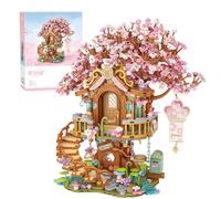 JOMIOD Arbre Sakura Kit de Construction, Modèle de Cerisier Japonais en Fleurs, Maison D'architecture Créative MOC pour Enfants et Adultes - 1149 Pièces
