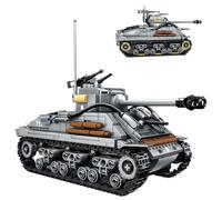 JOMIOD Char Moyen M4 Sherman Kit de Construction de Chars d'assaut de la Seconde Guerre Mondiale, pour Les Passionnés D'armée et Les Adultes, 656 Pièces
