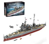 JOMIOD Cuirassé Militaire Blocs de Construction, Modèle de Cuirassé Militaire de Classe Queen Elizabeth, kit de Construction Modulaire pour Porte Avions Compatible avec L*go Technic - 2277 Pcs