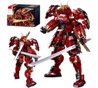 JOMIOD Mecha Samurai Bloc de Construction, Modèle de Guerrier Samouraï Mecha Rouge, Figurine de Collection, Cadeau pour Adultes et Adolescents - 923 Pièces