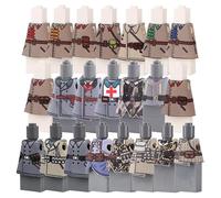 JOMIOD Uniformes en Tissu très Détaillés pour Figurines de Blocs de Construction, Accessoires pour Manteaux de Soldats de la Seconde Guerre Mondiale