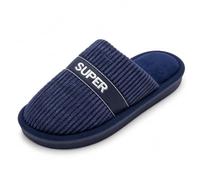 JOMIX Chaussons d'hiver pour homme en velours côtelé, doublés, semelle TPR 3 cm