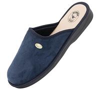 JOMIX Chaussons Homme Talon Compensé Pantoufles Anatomiques pour Homme Chaussons Chaude Doublure Intérieur Chaussures (Bleu, 40)