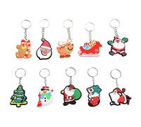 Jomnvo Lot de 60 porte-clés décoratifs de Noël, Père Noël, bonhomme de neige, chaussettes de Noël, gants de Noël, pendentifs, porte-clés décoratifs pour fête de Noël, cadeaux de fête (60)