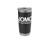 JOMO Joy of Missing Out Funny Fomo Fear Cozy Introverti Joke Gobelet isotherme en acier inoxydable double paroi