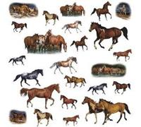 JOMOVAL ROOMMATES STICKER MURAL POUR ENFANT REPOSITIONNABLE CHEVAUX