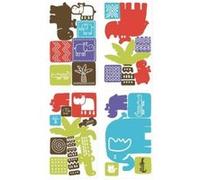 JOMOVAL ROOMMATES STICKER MURAL REPOSITIONNABLE POUR ENFANT (MOTIF SAFARI)