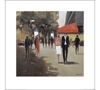 Jon Barker (Café De La Paix - Paris 40 x 40 cm Toile Imprimée