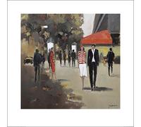 Jon Barker (Café De La Paix - Paris 60 x 60 cm Toile Imprimée