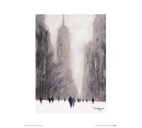 Jon Barker (Heavy Snowfall, 5th Avenue - New York 30 x 40 cm Toile Imprimée
