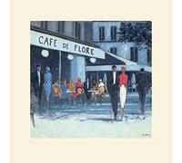Jon Barker MPPR45531 Café de Flore, Paris Montée d'impression, Papier, Multicolore, 40 x 40 cm