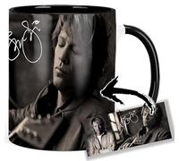 Jon Bon Jovi Tasse Ceramique Intérieure et Poignée Noire Mug