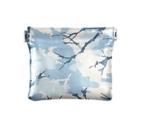 Jon Klassen Porte-monnaie en cuir pour femme Motif camouflage Bleu ciel