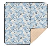 Jon Klassen Tapis de jeu rembourré doux pour bébé Motif camouflage Bleu ciel Lavable au sol Tapis d'activités pour bébés, nourrissons et tout-petits, 127 x 127 cm