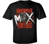 Jon Moxley MOX Unscripted Violence Unisex T-Shirt Printed Tee Black Mens Top Shirt XL