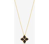 Jon Richard Jon Richard Black Tone Crystal Clover Necklace