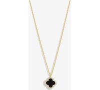 Jon Richard Jon Richard Black Tone Jet Clover Pendant Necklace
