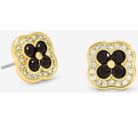 Jon Richard Jon Richard Boucles d'oreilles plaquées en cristal et trèfle émeraude