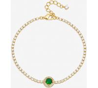 Jon Richard Jon Richard Emerald Gold Tone Crystal Stone Bracelet