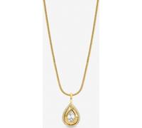 Jon Richard Jon Richard Gold Tone Diamond Cut Peardrop Pendant