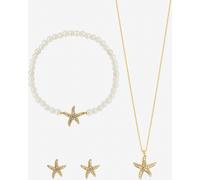 Jon Richard Jon Richard Gold Tone Pearl Starfish Trio Set Gift Box