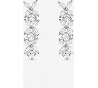 Jon Richard Jon Richard Silver Tone Cubic Zirconia Floral Earrings
