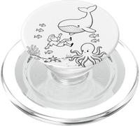 Jonah & Whale - Kids Faith Coloriage Bible Story Craft Art PopSockets PopGrip pour MagSafe