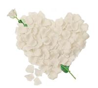 Jonami 1200 Pétales de Rose Artificielle Blanc Cassé en Soie Décoration Romantique pour La Saint Valentin, Déco Fiançailles et Mariage