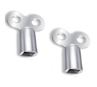 Jonami 2x Clé de Purge Radiateur Universelle - Clef pour Vanne Vidange Soupape Chauffage Acier Outil Purger Purgeur Entretien Métal Standard Compatible