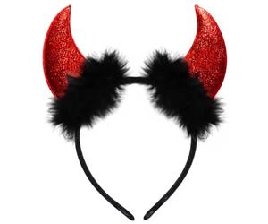 Jonami Oreilles de Diable Bandeau de Cheveux Carnaval Halloween Fête Costume d'accessoires pour Cheveux Headwear Cornes