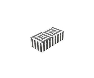 Jonathan Adler - Op Art Boîte à bijoux, boîte de rangement, avec surfaces laquées brillantes - (L x l x H) : 20,3 x 10,1 x 6,5 cm