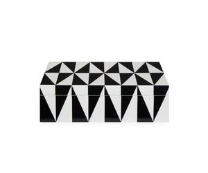 Jonathan Adler - Op Art - Boîte à bijoux, boîte de rangement, boîte - avec surfaces laquées brillantes - (L x l x H) : 25,4 x 15,2 x 7,6 cm
