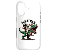 Jonathan Dabbing Astronaute sur Un Dessin animé Dinosaure Coque pour iPhone 17