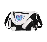 Jonathan/Dio Brando Anime Sac à bandoulière décontracté tendance en toile Sac à bandoulière Grande capacité Design multi-poches, Type 2, 36x26x11cm
