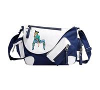 Jonathan/Dio Brando Anime Sac à bandoulière décontracté tendance en toile Sac à bandoulière Grande capacité Design multi-poches, Type 7., 36x26x11cm