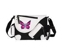 Jonathan/Dio Brando Anime Sac à bandoulière décontracté tendance en toile Sac à bandoulière Grande capacité Design multi-poches, Type 1, 36x26x11cm
