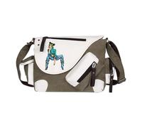 Jonathan/Dio Brando Anime Sac à bandoulière décontracté tendance en toile Sac à bandoulière Grande capacité Design multi-poches, Type 15, 36x26x11cm