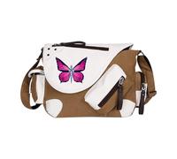 Jonathan/Dio Brando Anime Sac à bandoulière décontracté tendance en toile Sac à bandoulière Grande capacité Design multi-poches, Type 9., 36x26x11cm