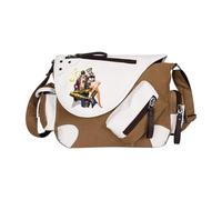 Jonathan/Dio Brando Anime Sac à bandoulière décontracté tendance en toile Sac à bandoulière Grande capacité Design multi-poches, Type 12, 36x26x11cm