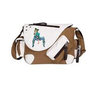 Jonathan/Dio Brando Anime Sac à bandoulière décontracté tendance en toile Sac à bandoulière Grande capacité Design multi-poches, Type 11, 36x26x11cm