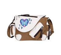 Jonathan/Dio Brando Anime Sac à bandoulière décontracté tendance en toile Sac à bandoulière Grande capacité Design multi-poches, Type 10., 36x26x11cm