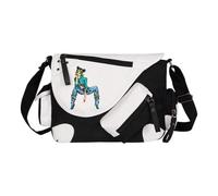 Jonathan/Dio Brando Anime Sac à bandoulière décontracté tendance en toile Sac à bandoulière Grande capacité Design multi-poches, Type 3, 36x26x11cm