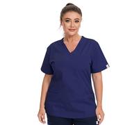 JONATHAN UNIFORM Blouse Medicale Femme Bleu Vêtements Médicals 3 Poches, V Col Tenue Aide Soignante Femme pour Medecin Infirmiere Dentiste Hopital (Bleu, XXL)
