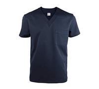 JONATHAN UNIFORM Extensible Blouse Medicale Homme Manches Courtes avec 1 Poche, Tunique Médicale Tenue Aide Soignante Professionnelle pour Medecin, Dentiste, Infirmiere (Bleu Marine, S)
