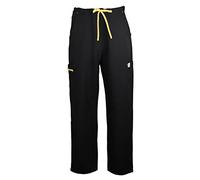 JONATHAN UNIFORM Pantalon Médical Tissus Elastique Homme 4 Poches Coupe Droite, Pantalon Infirmiere Cargo Hopital Medecin Assistante Dentaire (Noir, S)